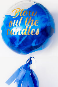 " Blue Banner" Bubble Balloon