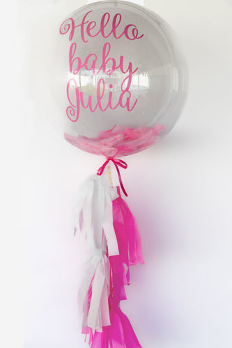 Pink Feathers Bubble Balloon