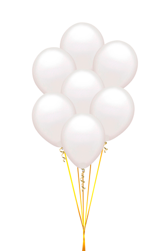 Bundle de globos de látex mini blanco