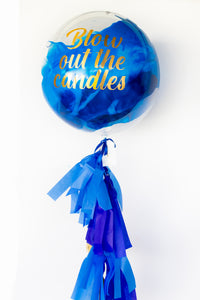 " Blue Banner" Bubble Balloon