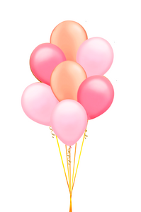 Bundle de globos de látex mini tonos rosas