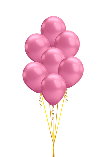 Bundle de globos de látex mini rosa cromado