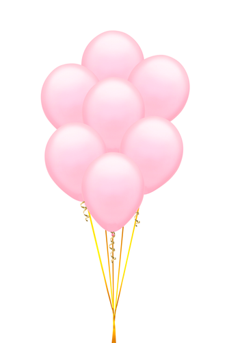 Bundle de globos de látex mini rosa bebé